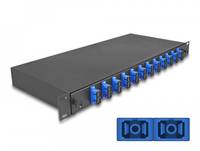 Delock Glasfaserkabelkiste - OS2, assembled - Vorderseite - Rack montierbar - SC