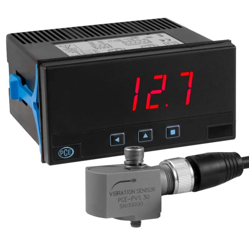 PCE Instruments Beschleunigungsaufnehmer PCE-PVS 30-DPD-U inkl. Anzeige |misst bis ± 12,7 mm/s |3 … 1500 Hz |MIL-C-5015