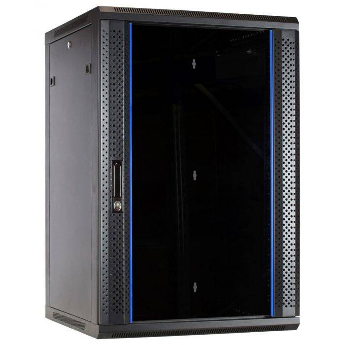 DSIT Danicom - 22 HE Serverschrank, Wandgehäuse mit Glastür (BxTxH) 600 x 600 x 1100mm