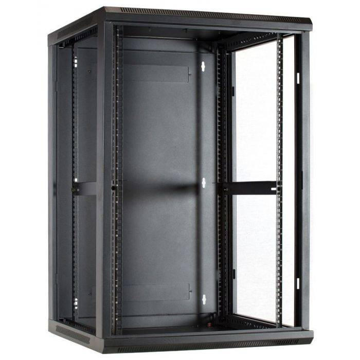 DSIT Danicom - 22 HE Serverschrank, Wandgehäuse mit Glastür (BxTxH) 600 x 600 x 1100mm