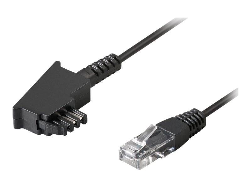 Wentronic goobay - Telefonkabel - RJ-45 (M) bis TAE-F (M) - 1 m - Schwarz