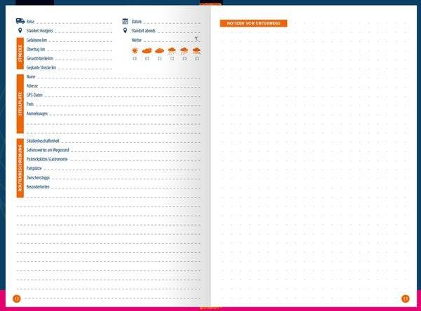 Reise Know-How Wohnmobil-Tourguide Logbuch: Notizbuch für unterwegs