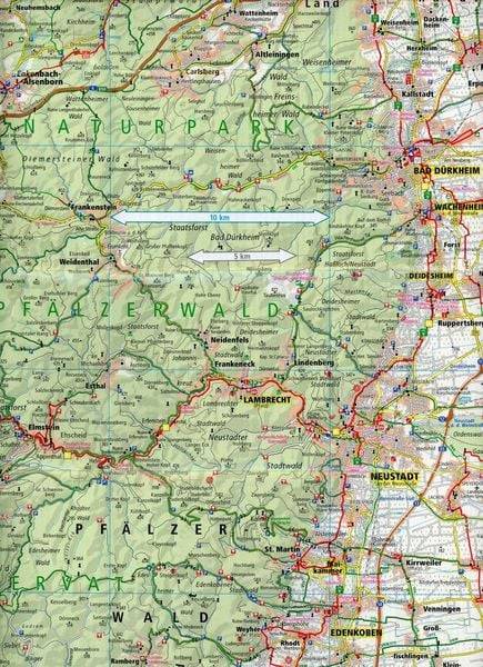Pfalz, Kaiserslautern - Bad Dürkheim, Pirmasens 1 : 100.000