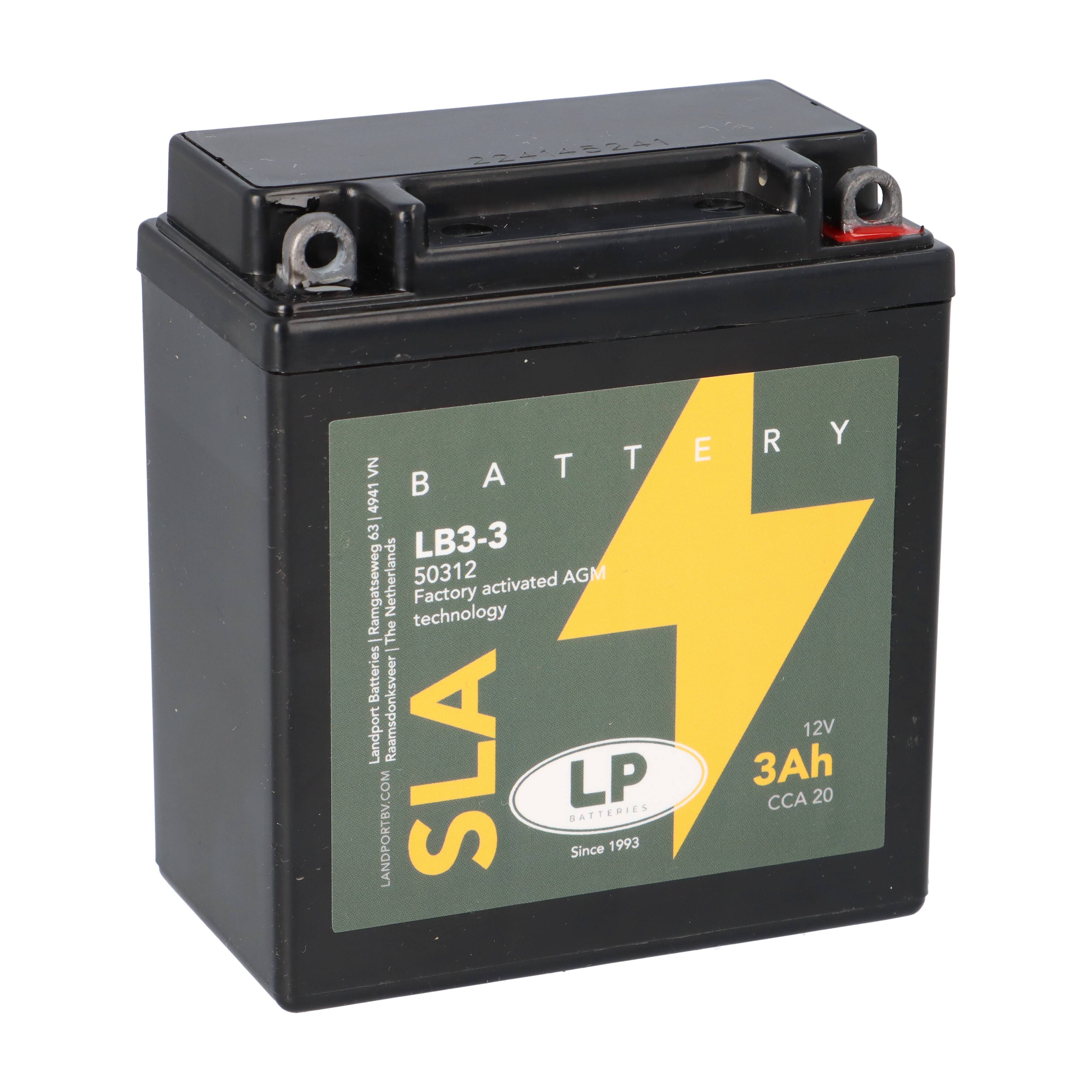 „LP SLA Battery LB3-3, 12V, 3Ah, CCA 20