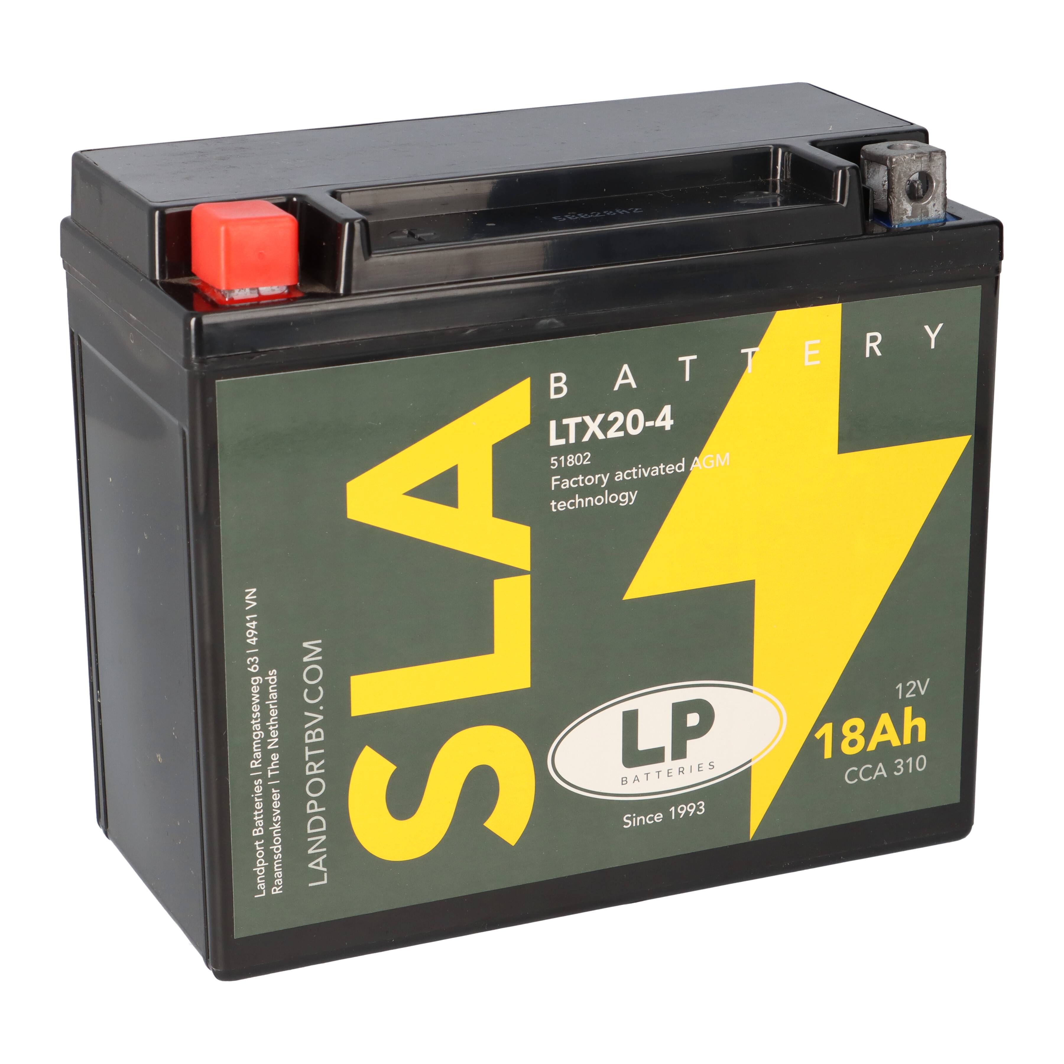 Batterie AGM SLA 12V 18Ah für Motorrad Startbatterie MS LTX20-4