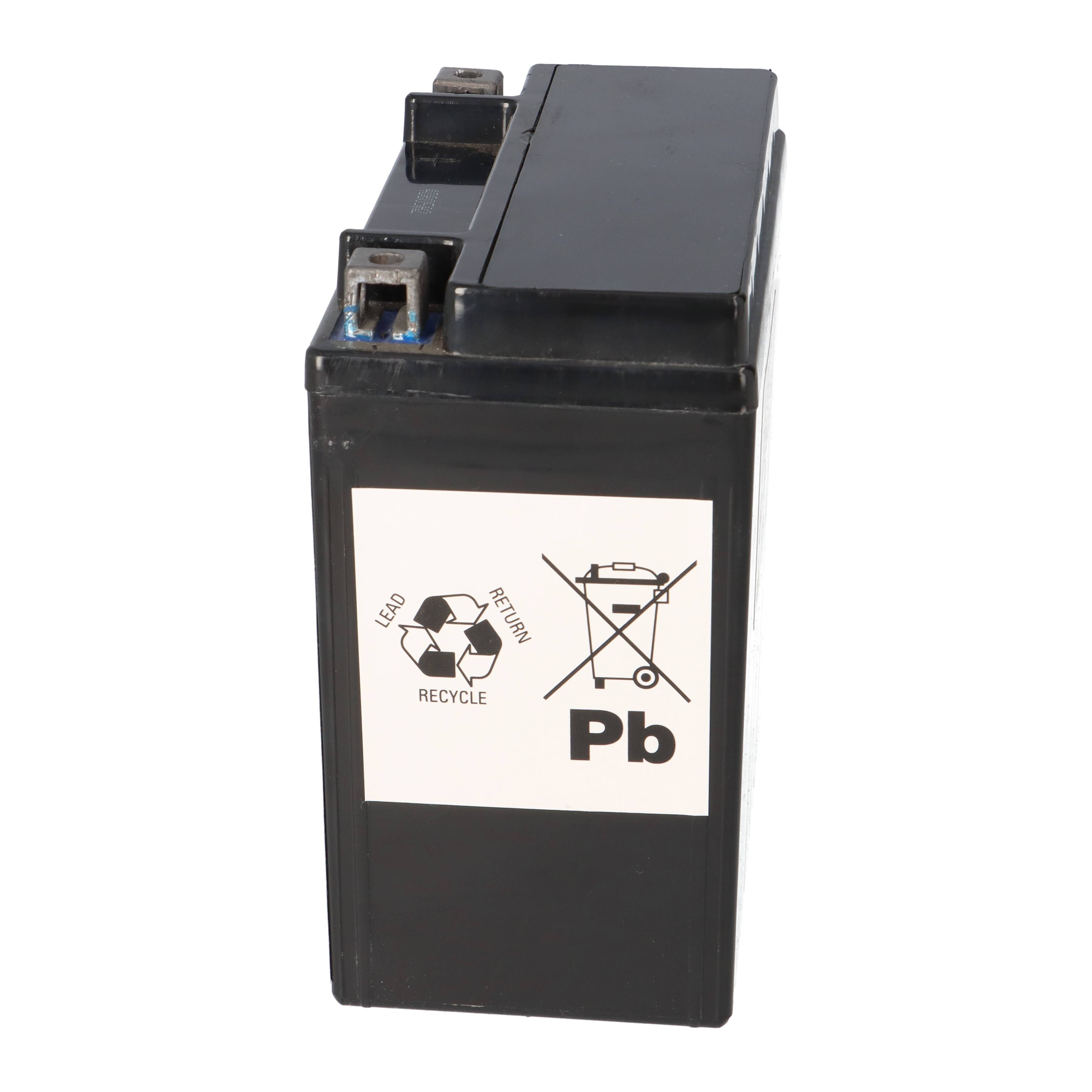 Eine schwarze Batterie mit einem 