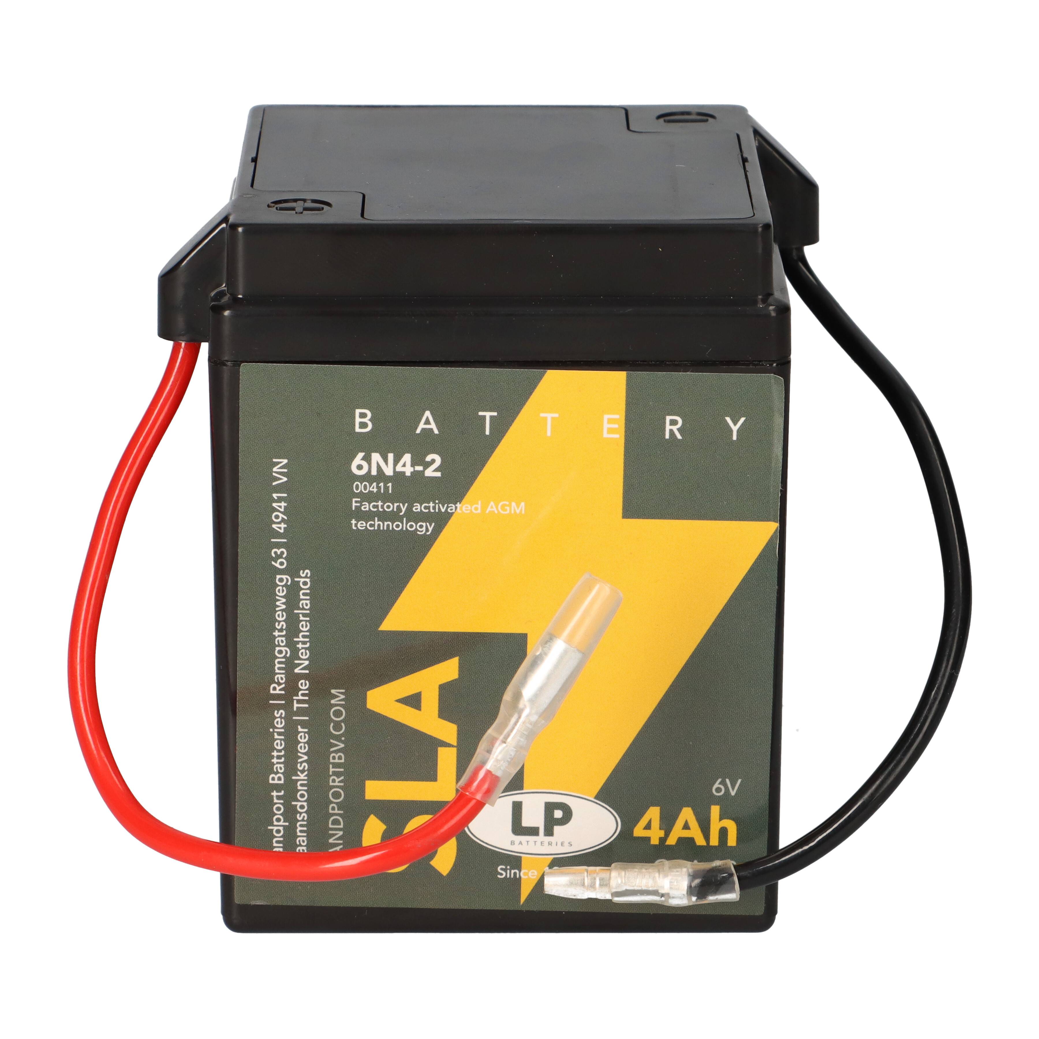 Batterie AGM SLA 6V 4Ah für Motorrad Startbatterie MS 6N4-2