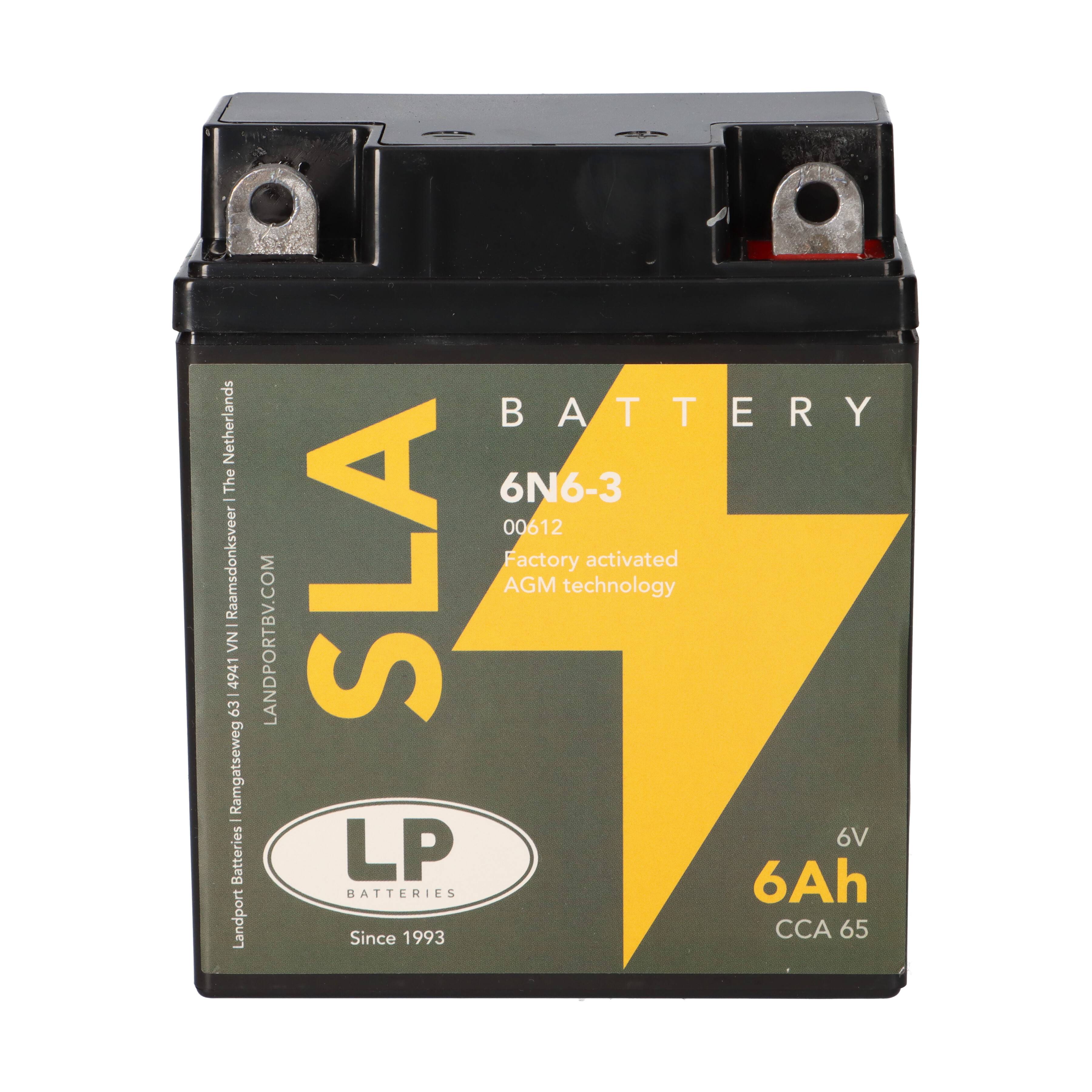 Batterie AGM SLA 6V 6Ah für Motorrad Startbatterie MS 6N6-3