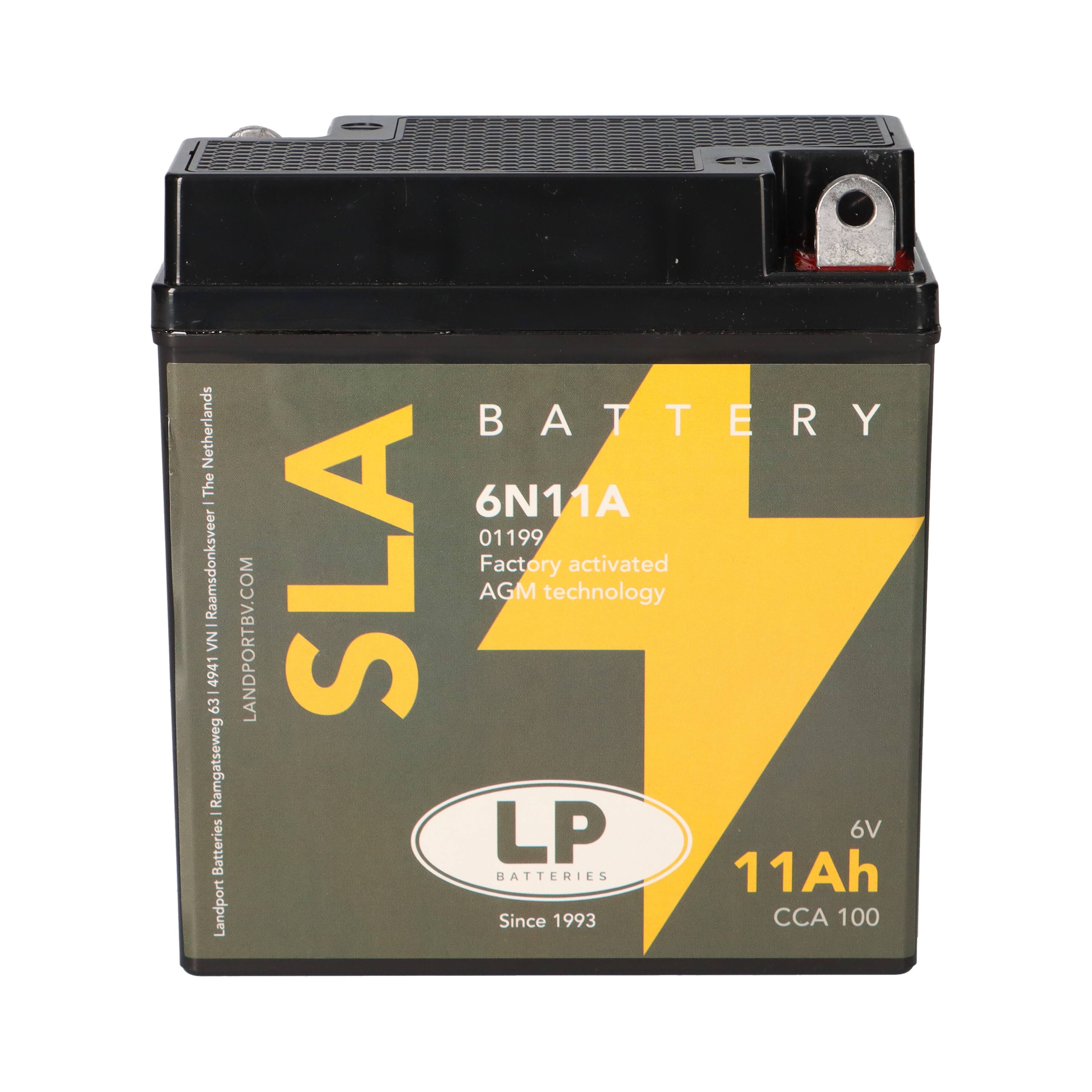 Batterie AGM SLA 6V 11Ah für Motorrad Startbatterie MS 6N11A