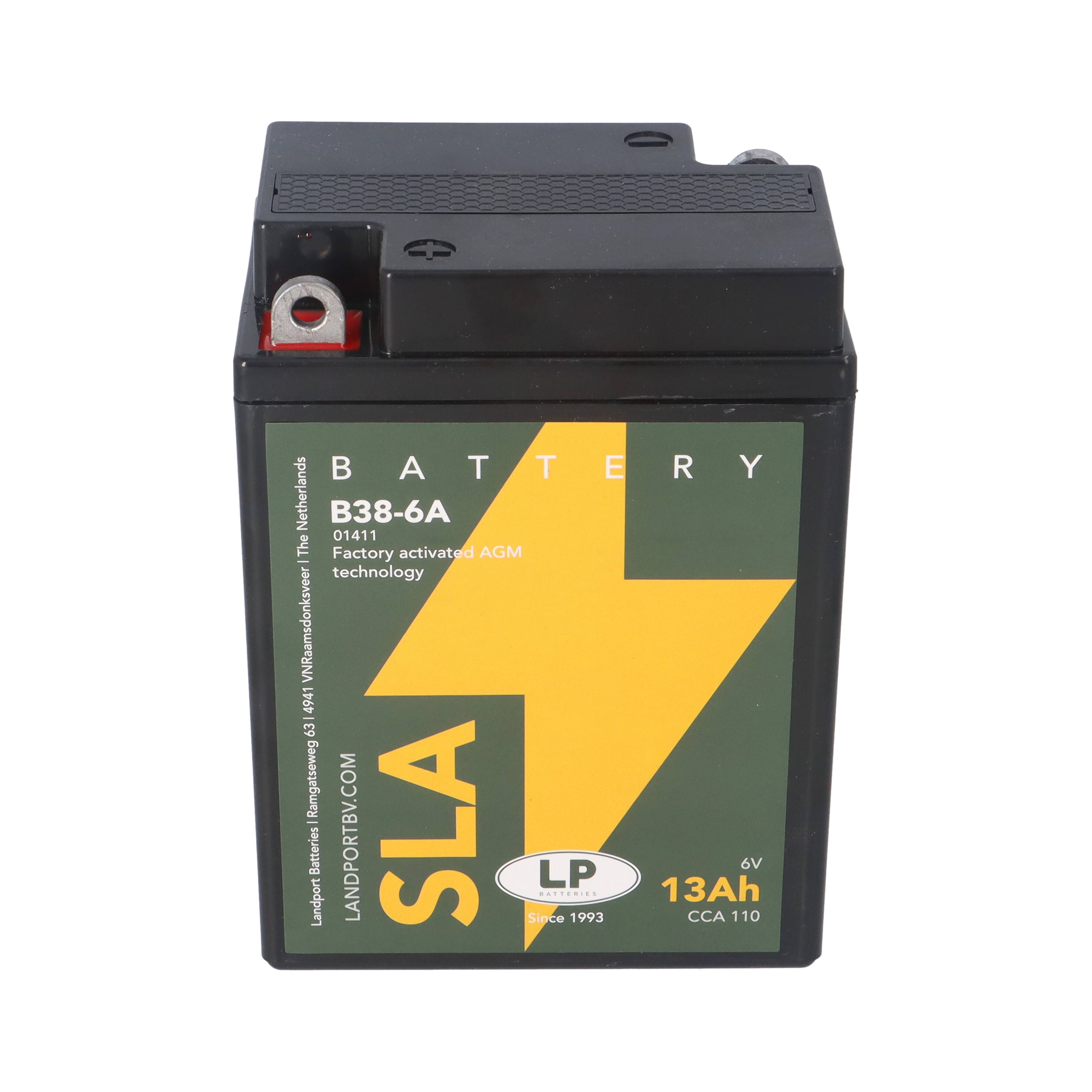 Batterie AGM SLA 6V 13Ah für Motorrad Startbatterie MS B38-6A
