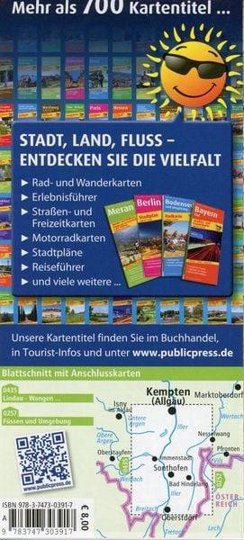 Allgäu, Kempten - Oberstdorf, Sonthofen - Bad Hindelang 1 : 50 000