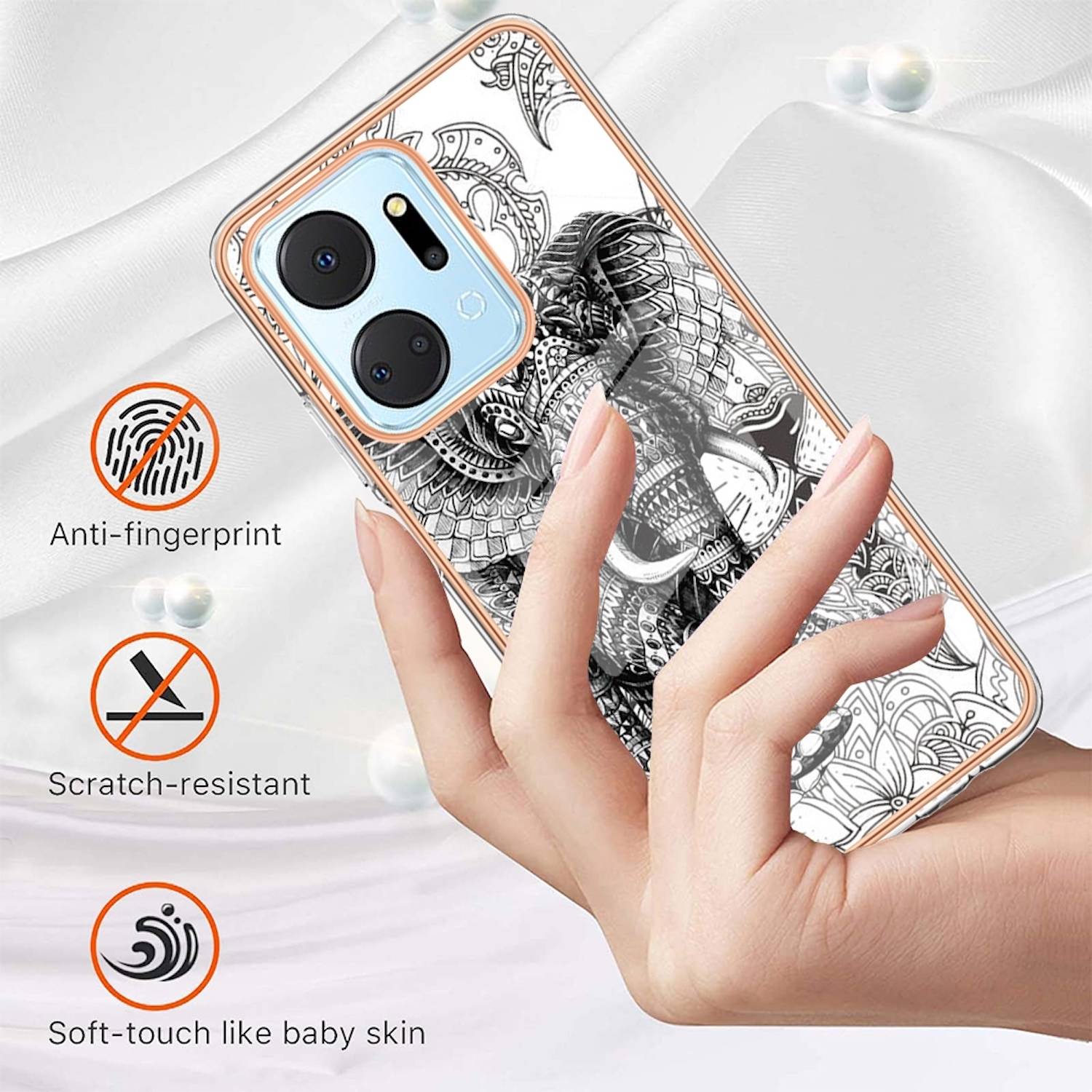 Für Honor 200 Lite Design Series TPU / PC Handy Hülle Cover Muster Neu