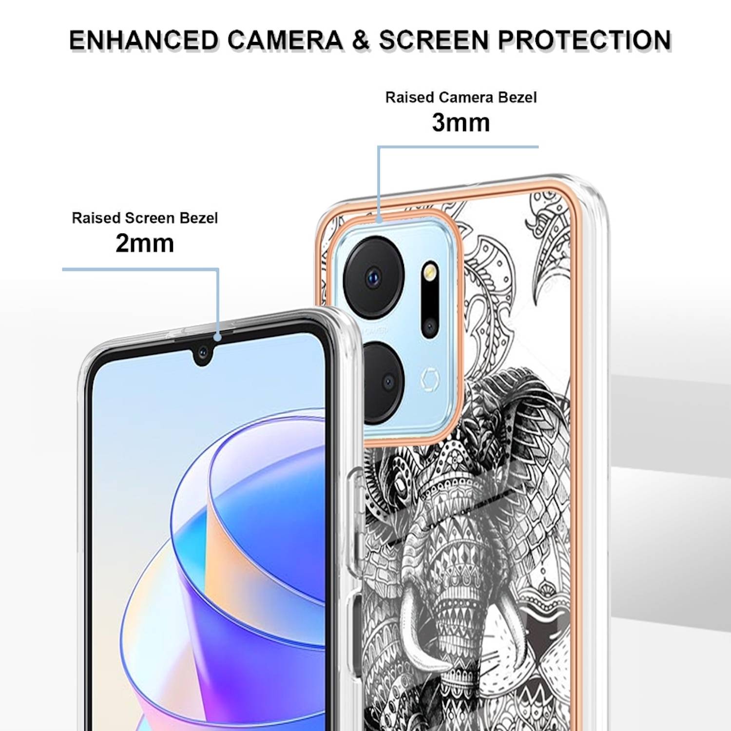 Für Honor 200 Lite Design Series TPU / PC Handy Hülle Cover Muster Neu