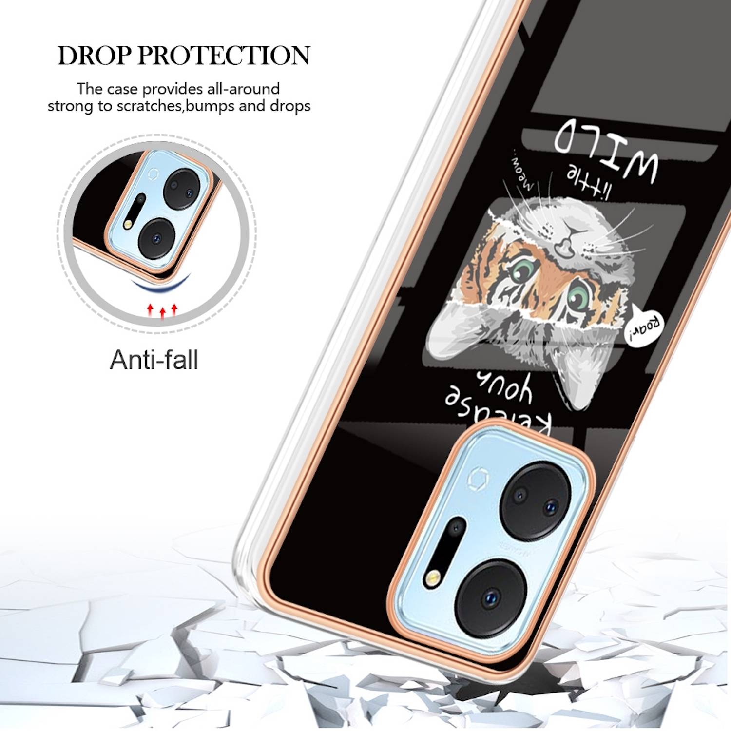 Für Honor 200 Lite Design Series TPU / PC Handy Hülle Cover Muster Neu