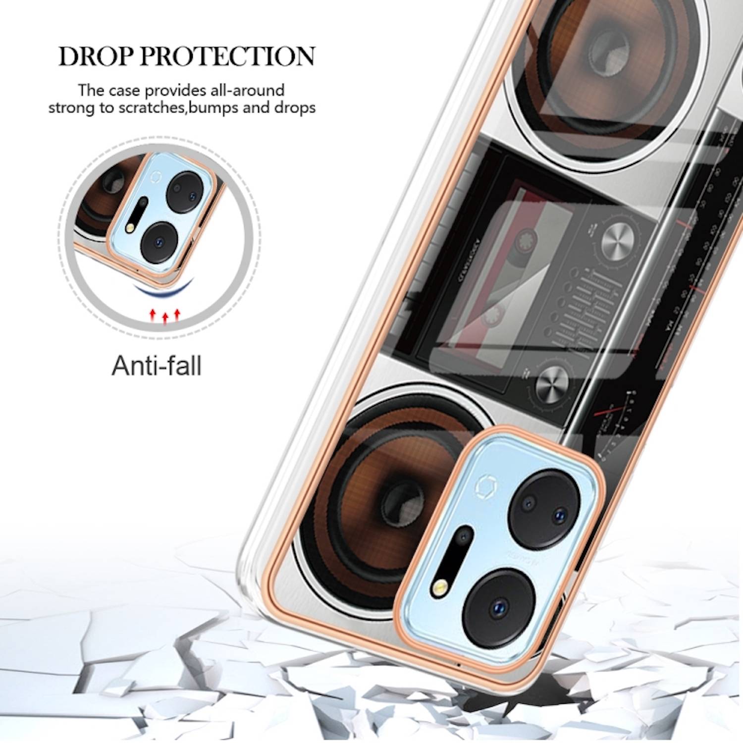 Für Honor 200 Lite Design Series TPU / PC Handy Hülle Cover Muster Neu