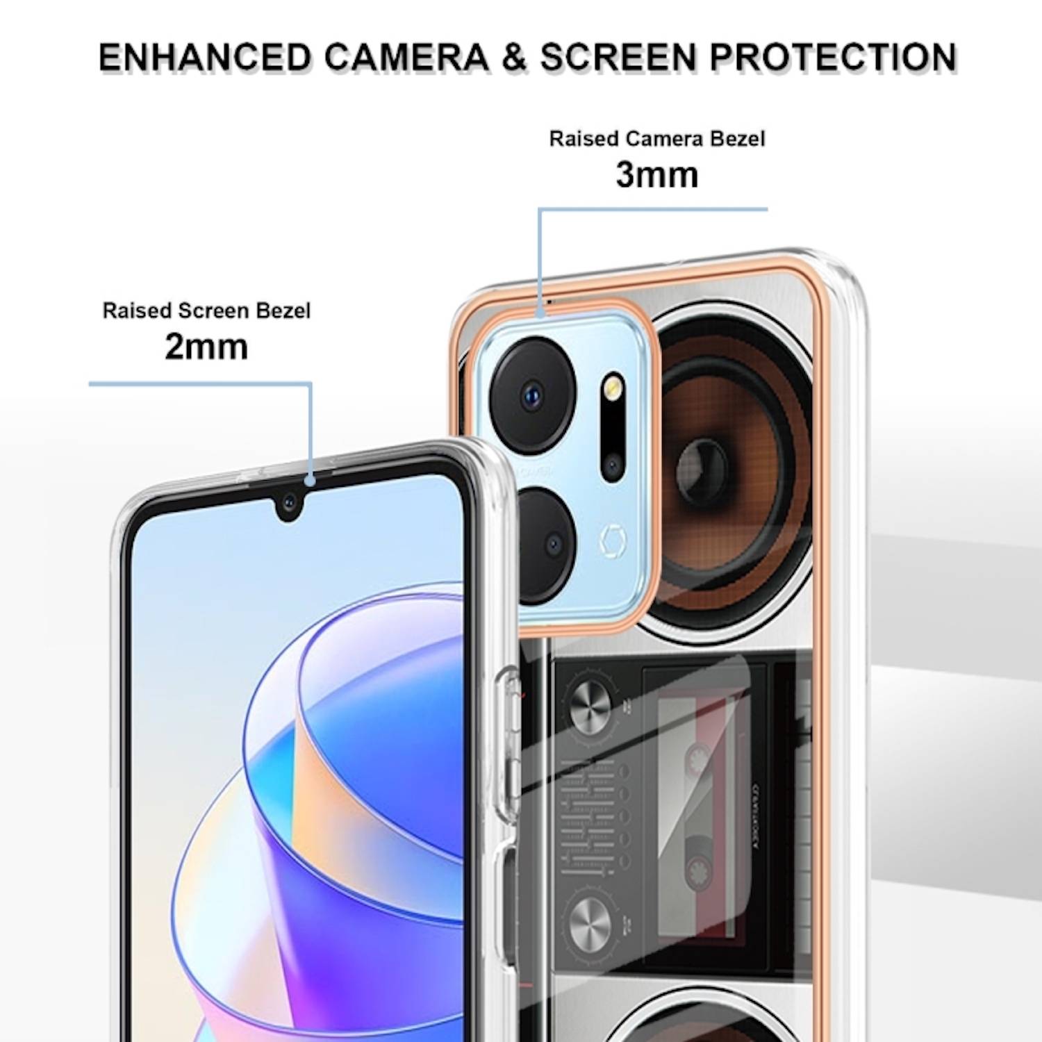 Für Honor 200 Lite Design Series TPU / PC Handy Hülle Cover Muster Neu
