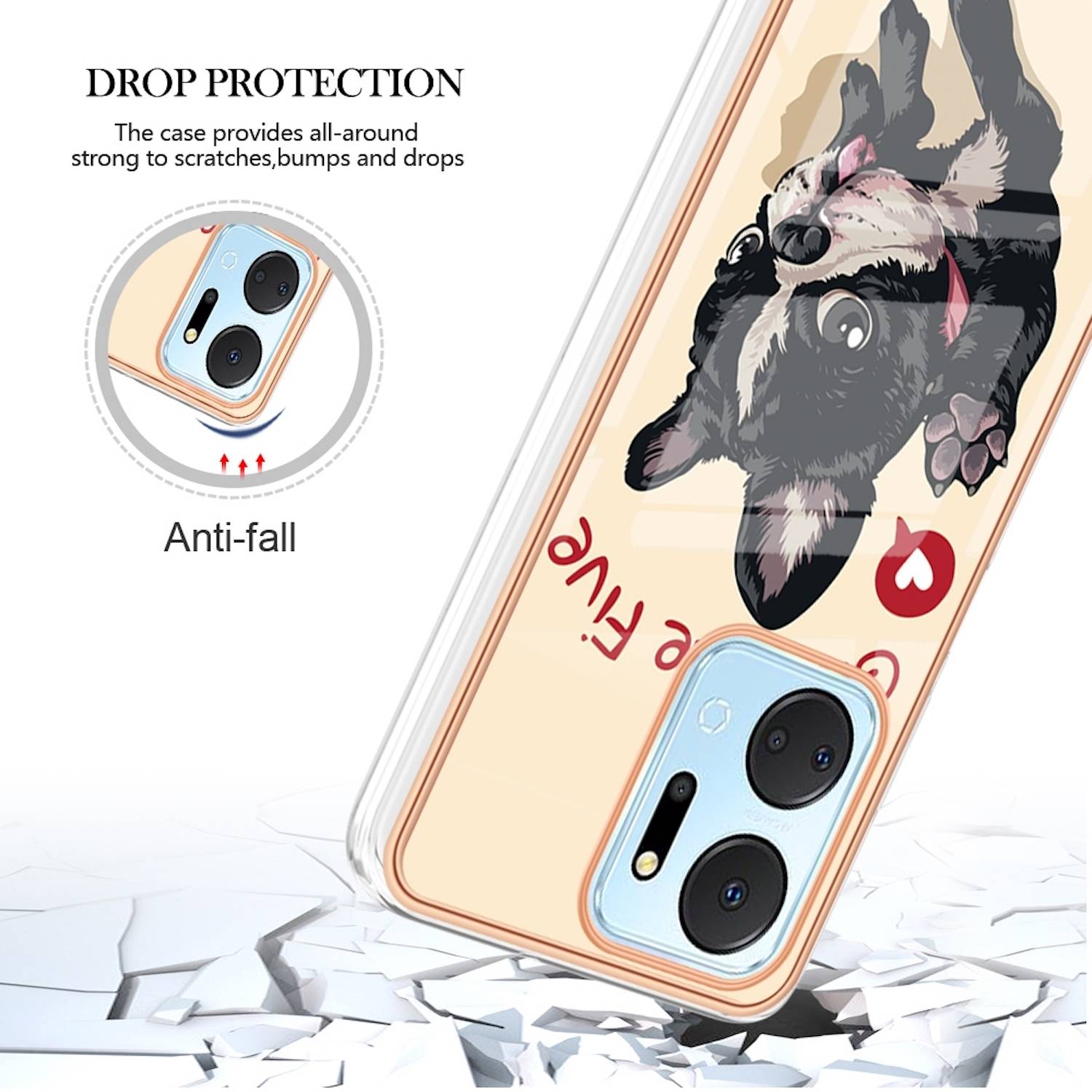 Für Honor 200 Lite Design Series TPU / PC Handy Hülle Cover Muster Neu