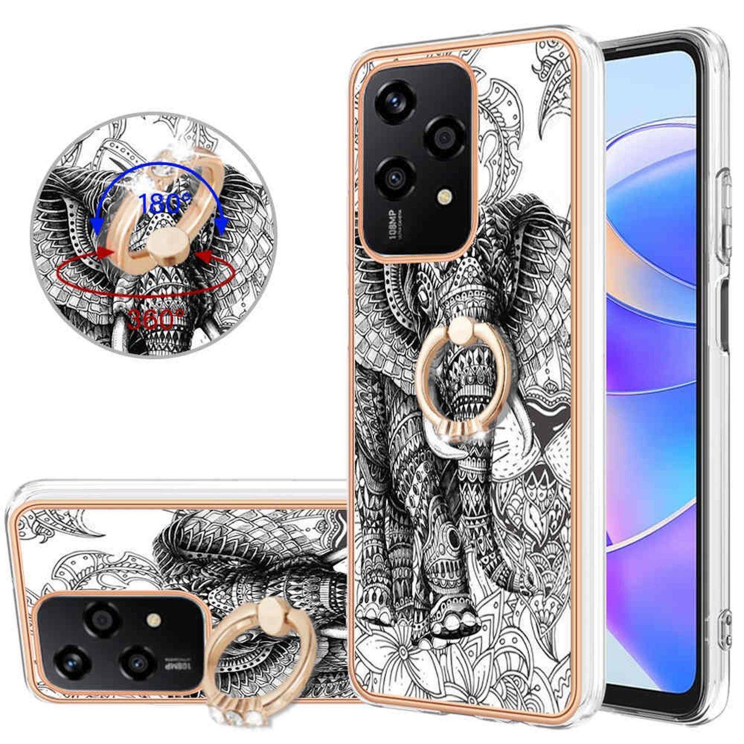 Für Honor 200 Lite Design mit Ring TPU / PC Handy Hülle Cover Muster