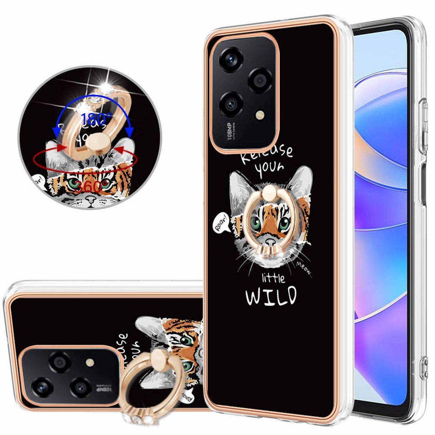 Für Honor 200 Lite Design mit Ring TPU / PC Handy Hülle Cover Muster