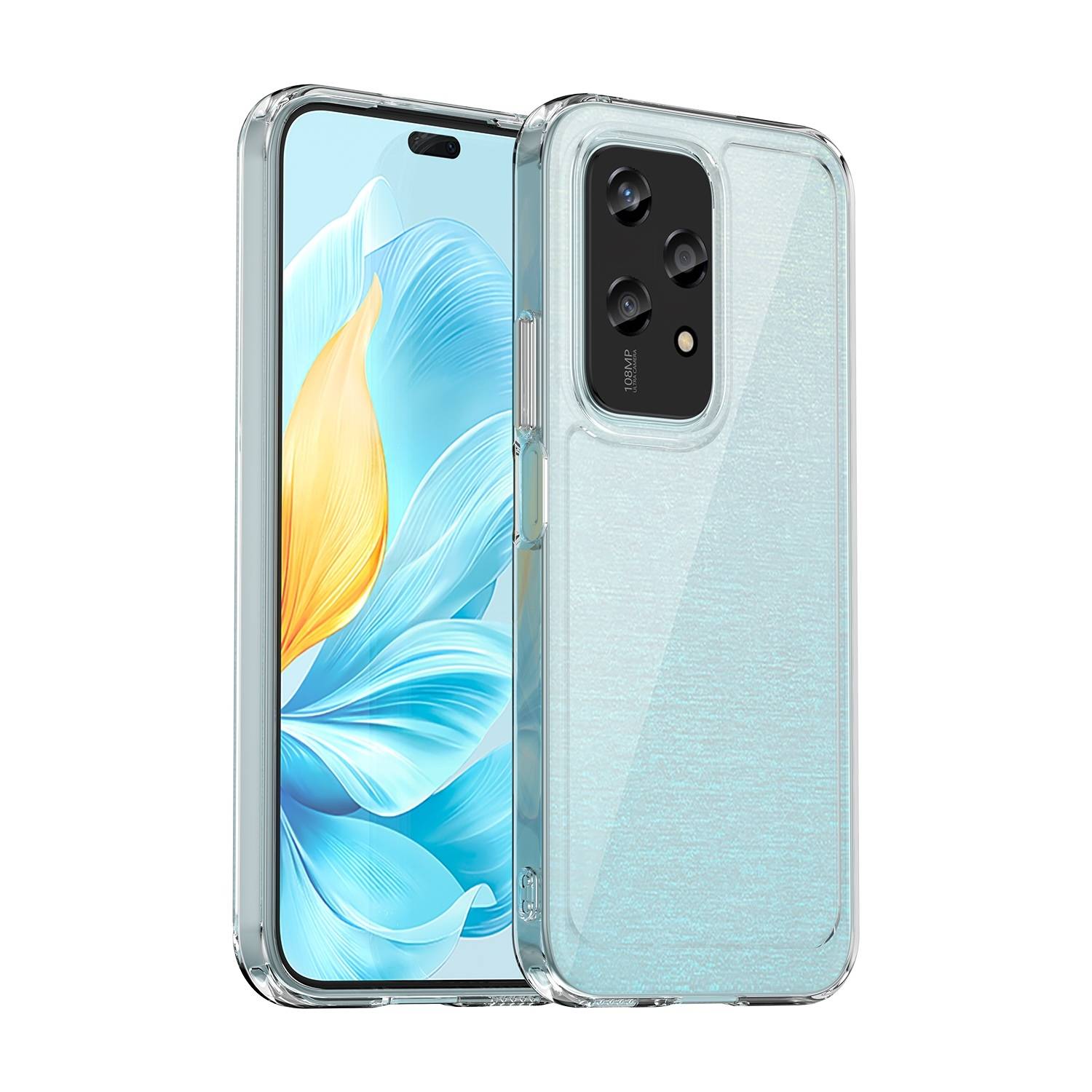 Für Honor 200 Lite Colorful TPU Acryl Hybrid Schutz Hülle Transparent