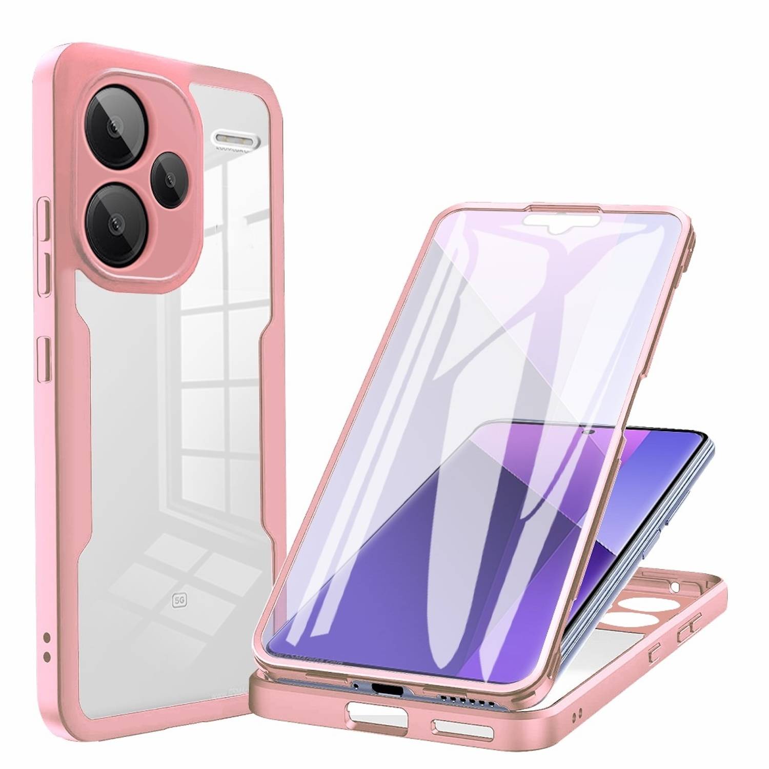 Für Xiaomi Redmi Note 13 Pro Plus Full Cover Acrylic Hybrid TPU Hülle