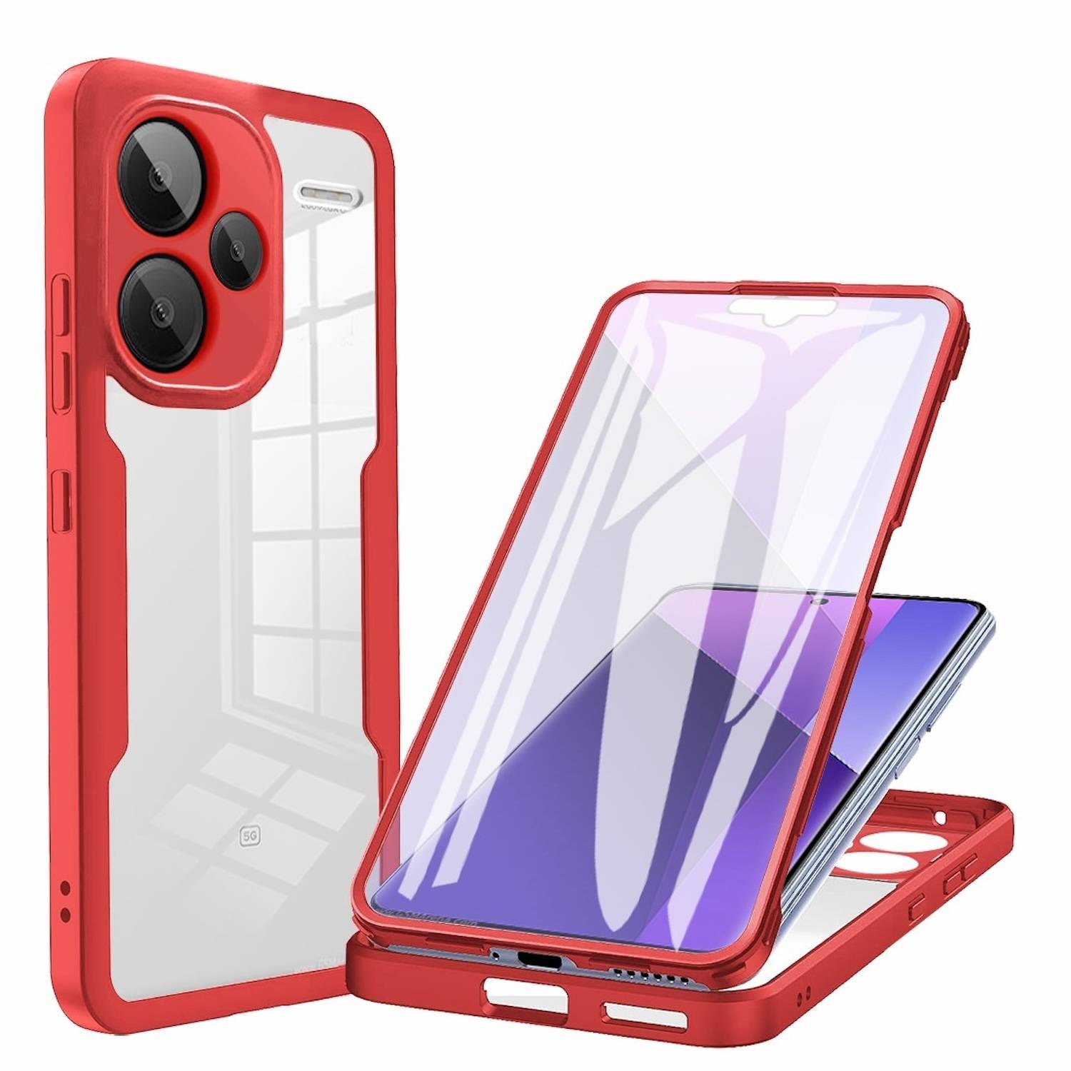 Für Xiaomi Redmi Note 13 Pro Plus Full Cover Acrylic Hybrid TPU Hülle