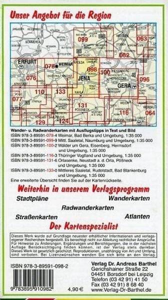 Mittleres Saaletal, Jena und Umgebung 1:35 000 LZ bis 2027