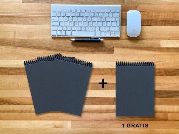 A 5 Notizblock - Set, 3+1 gratis, Luxury 80 Seiten BLAU NEW LAPISLAZULI GLITTER-OPTIK, blanko