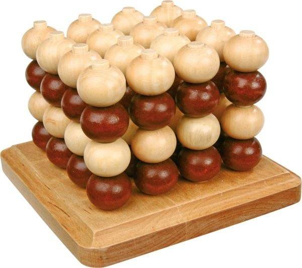 Small foot 4462 - Vier in einer Reihe 3D, Holz, 13x13x10cm