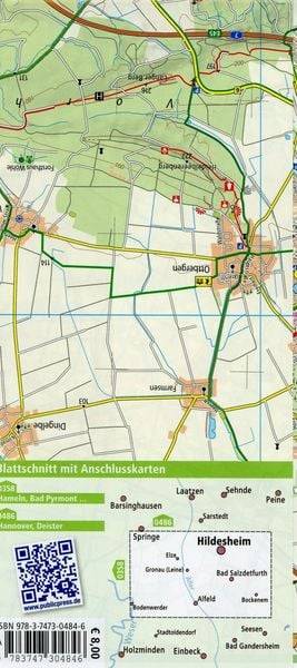 Hildesheim mit Leine und Innerste 1:50 000