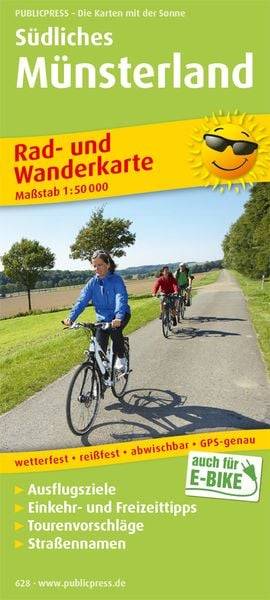 Südliches Münsterland 1 : 50 000 Rad- und Wanderkarte