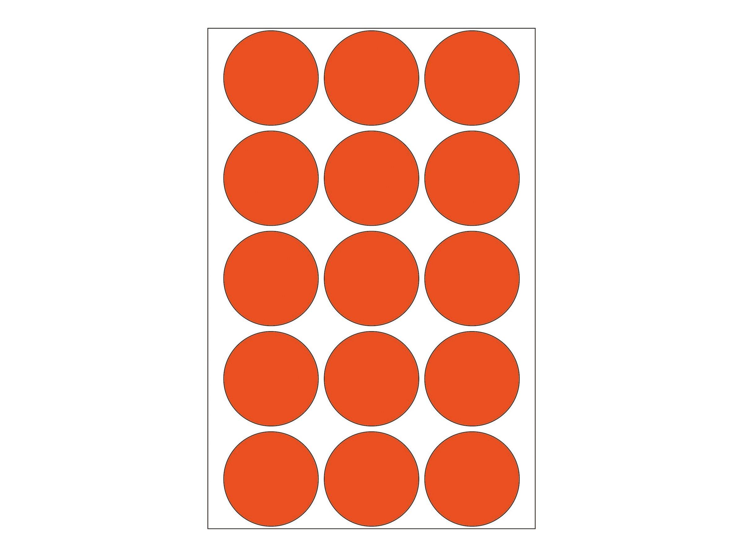 HERMA - Papier - permanent selbstklebend - Rot - 32 mm rund 480 Etikett(en) (32 Bogen x 15)
