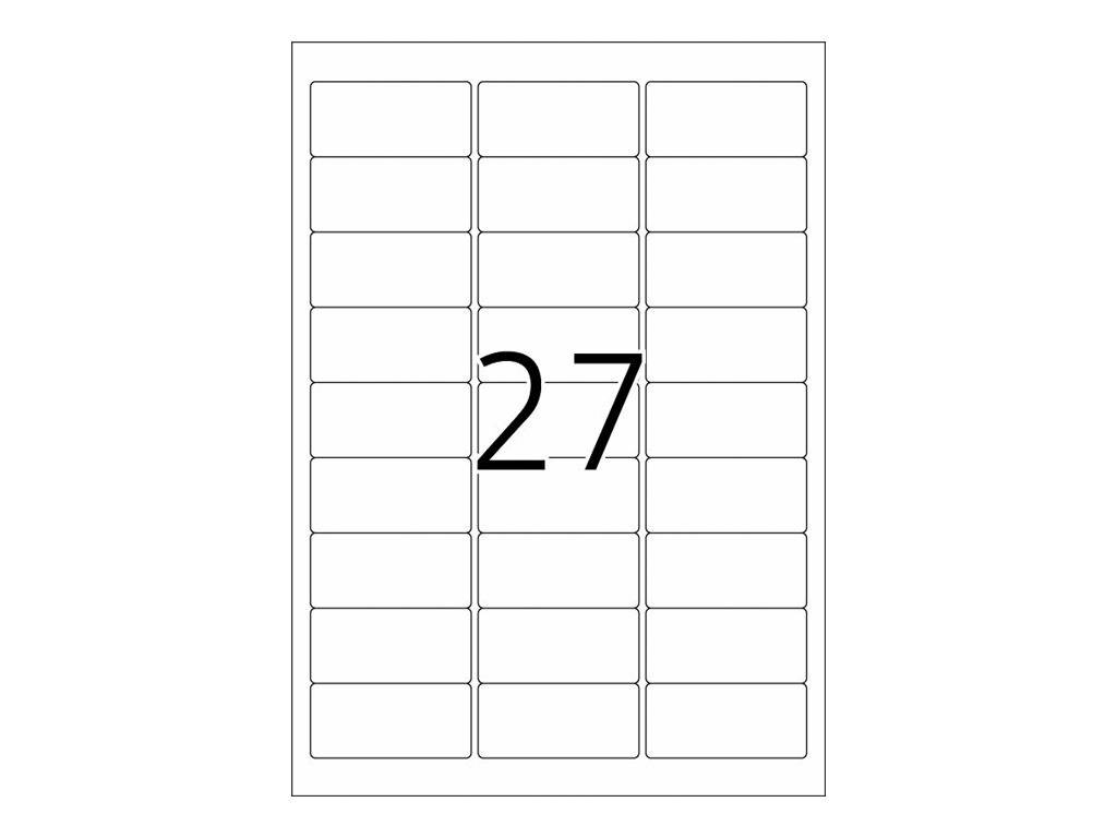 HERMA Special - Papier - matt - selbstklebend, entfernbarer Klebstoff - weiß - 63.5 x 29.6 mm 675 Etikett(en) (25 Bogen