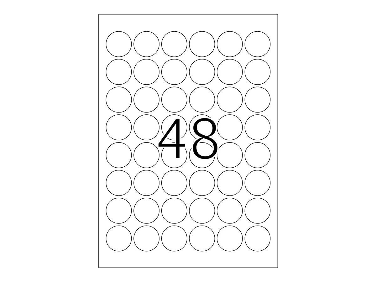 HERMA Special - Papier - matt - selbstklebend, entfernbarer Klebstoff - weiß - 30 mm rund 1200 Etikett(en) (25 Bogen x 4