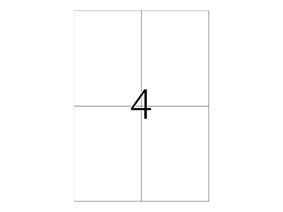 HERMA Premium - Papier - matt - permanent selbstklebend - weiß - 148 x 105 mm 100 Etikett(en) (25 Bogen x 4)