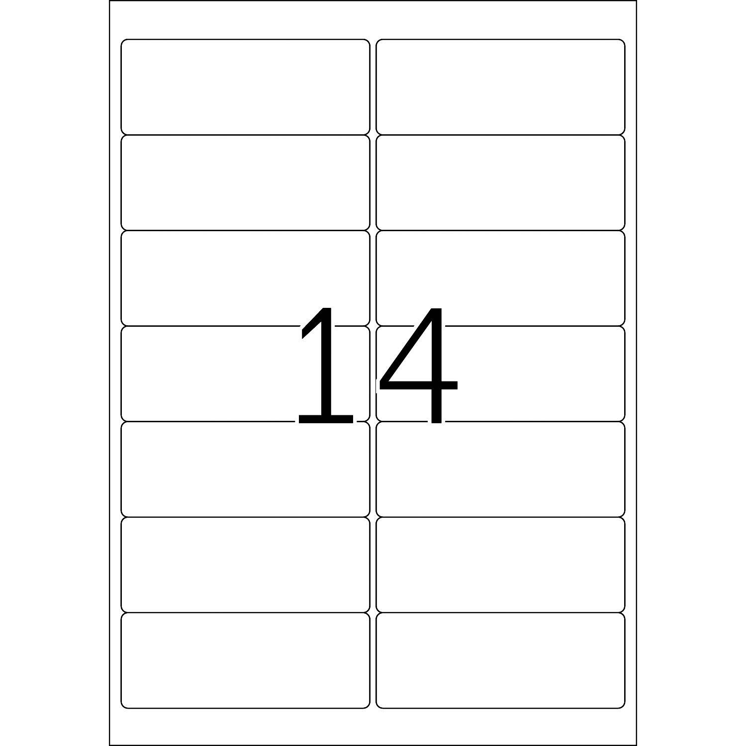 HERMA Premium - Papier - matt - permanent selbstklebend - weiß - 99.1 x 38.1 mm 1400 Etikett(en) (100 Bogen x 14)