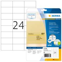 HERMA Special - Matt - permanent selbstklebend - durchsichtig - 70 x 37 mm 600 Etikett(en) (25 Bogen x 24)