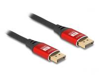DELOCK - DisplayPort Kabel 8K 60 Hz 3 m rot Metall