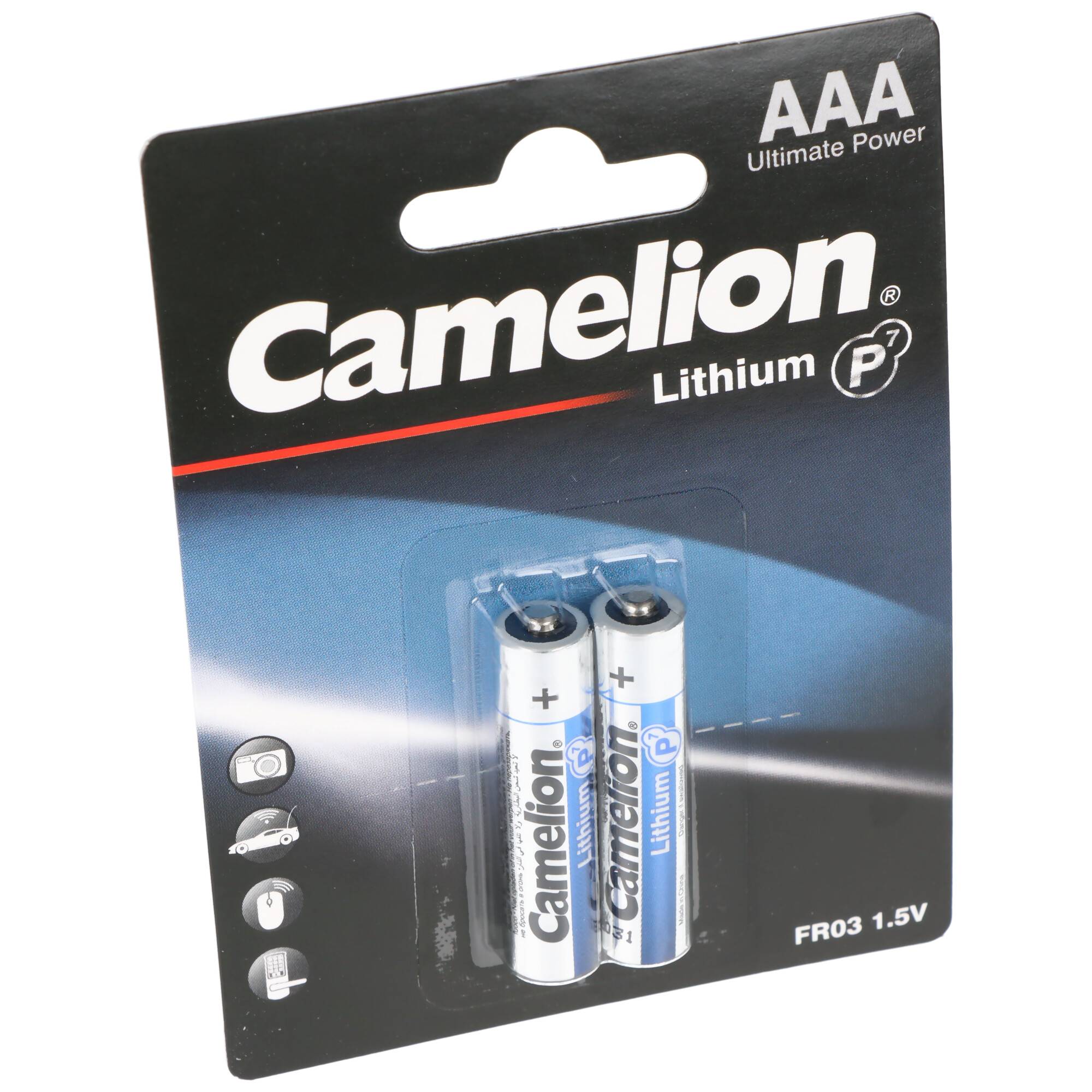 Camelion Lithium Batterie AAA, Micro, FR03, 1,5V, 2er-Blister