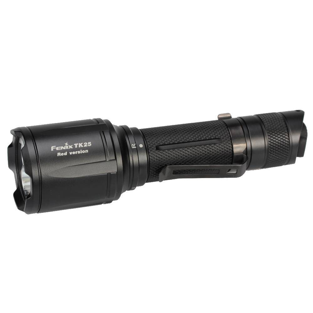 Fenix TK25Red Taschenlampe mit Weiß- & Rotlicht 1000 Lumen - Schwarz