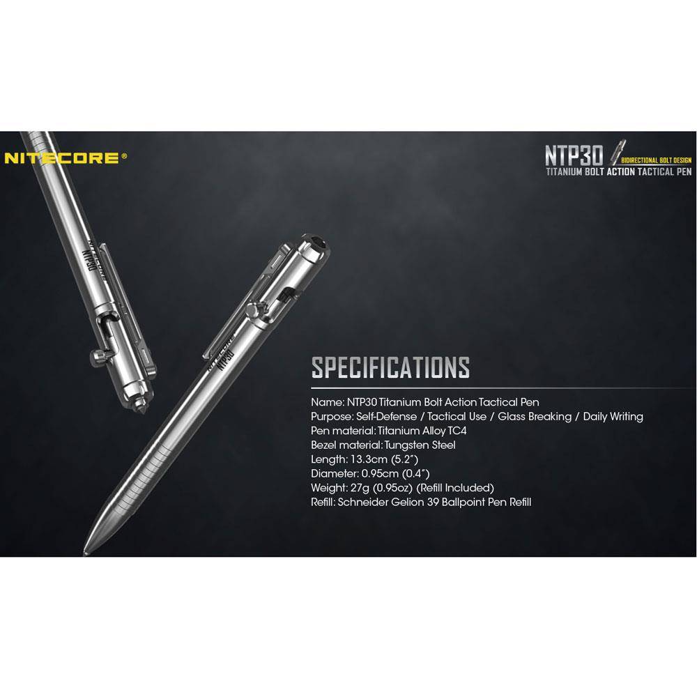 Nitecore NTP30 Titan Pen - Silber