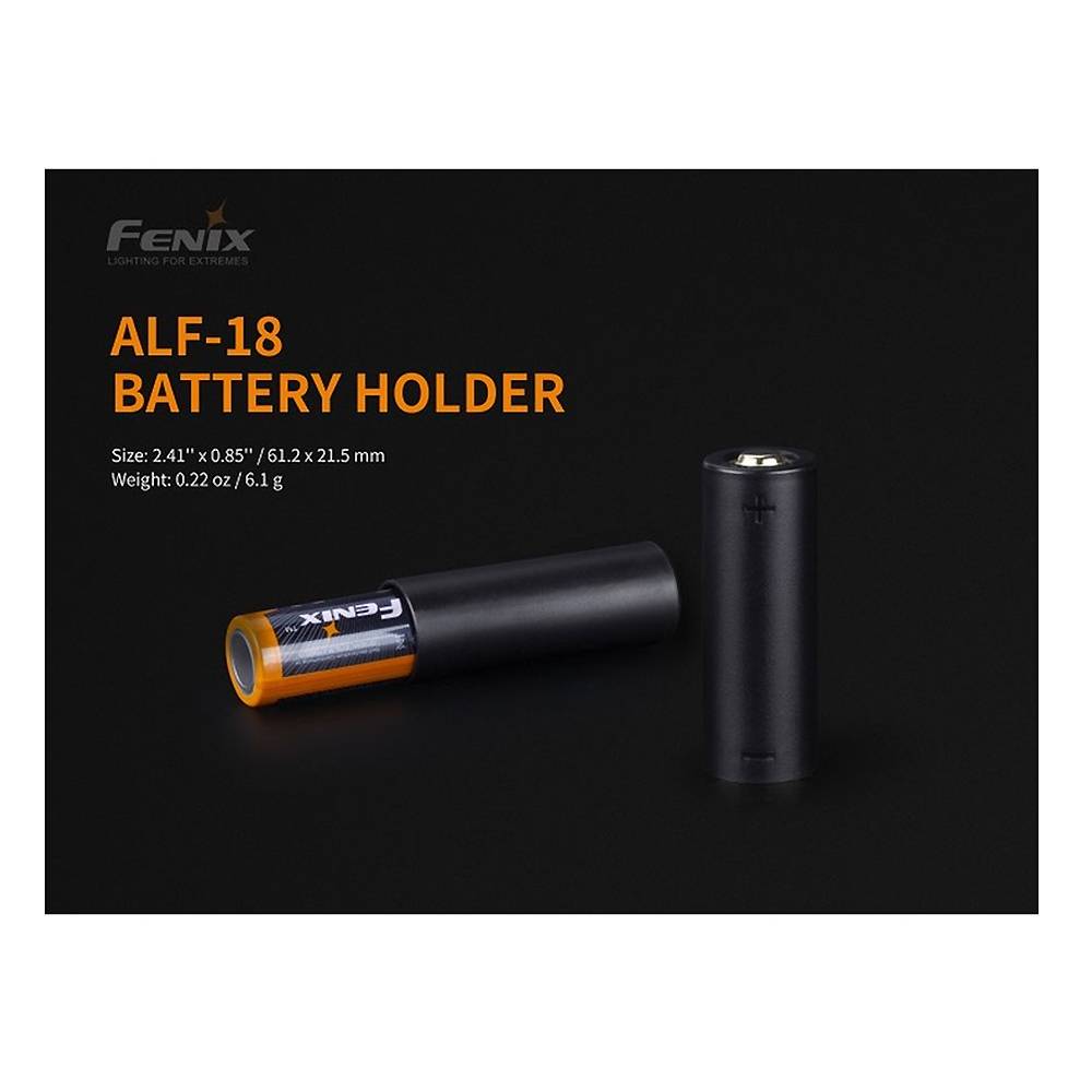 Fenix ALF-18 Batterieadapter für 18650 Li-Ionen-Akku - Schwarz