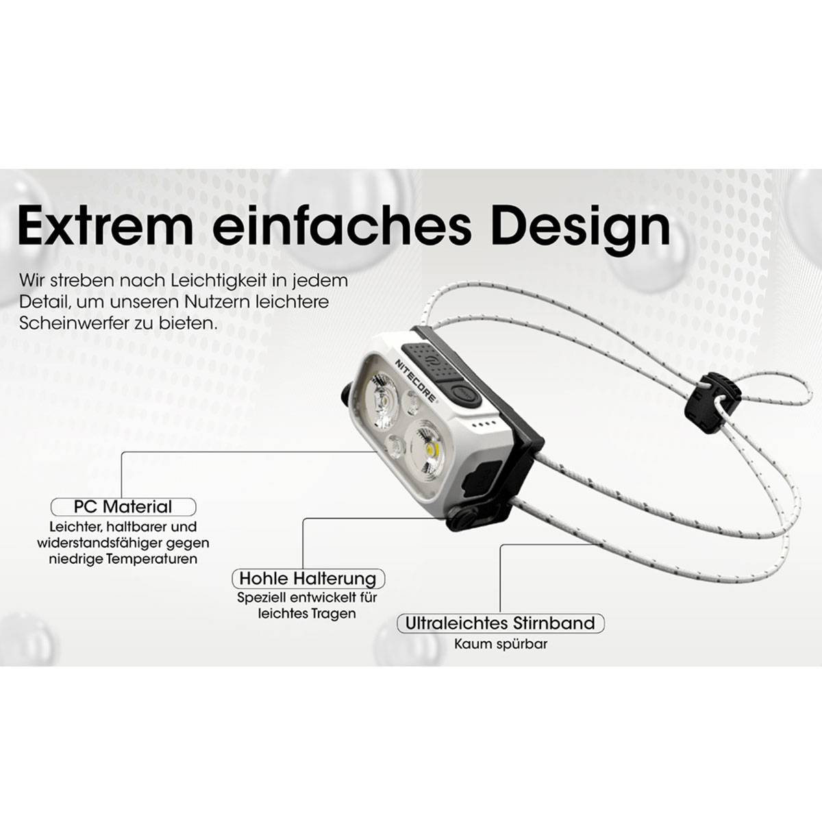 Nitecore NU21 LED Stirnlampe 360 Lumen weiß (+)