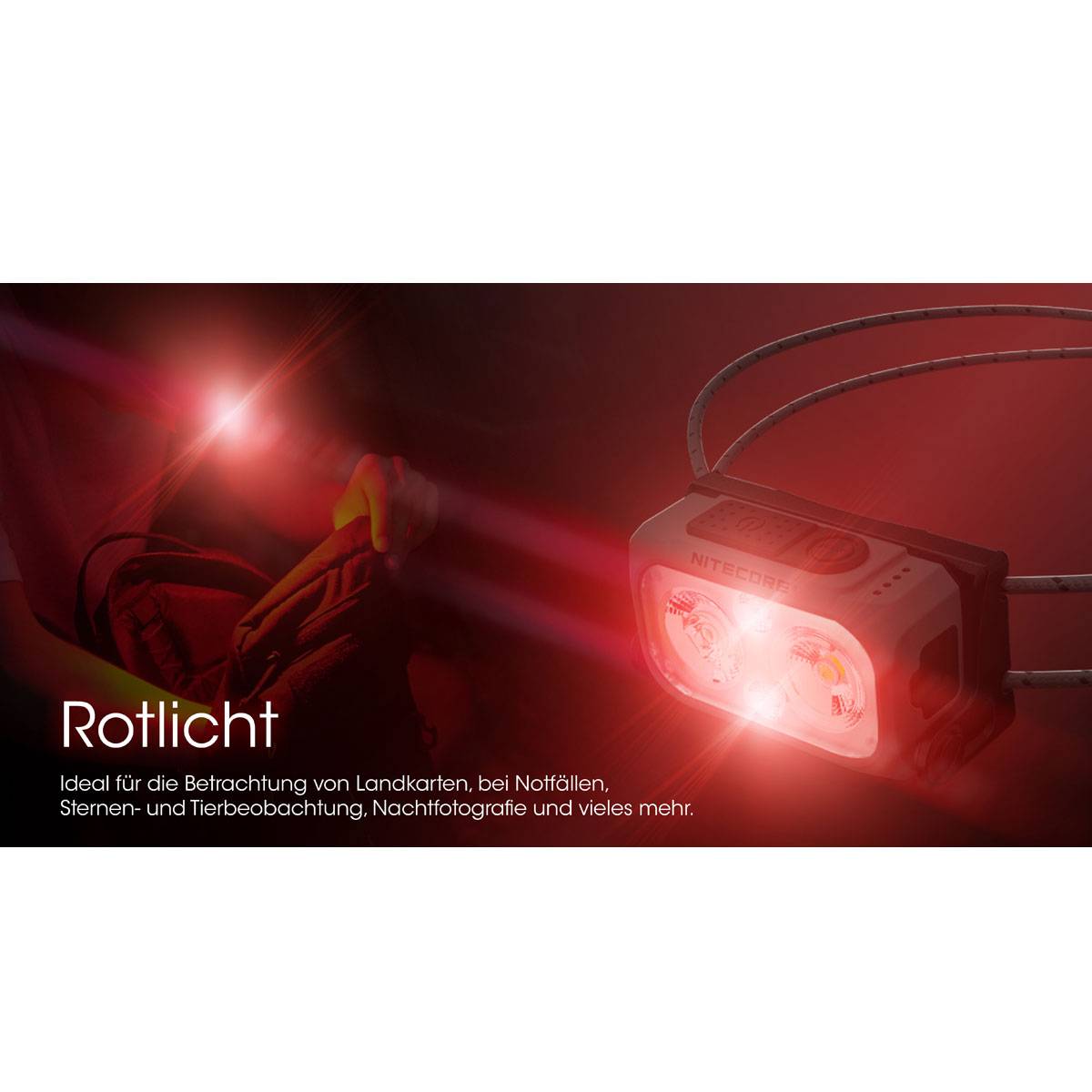 Nitecore NU21 LED Stirnlampe 360 Lumen weiß (+)