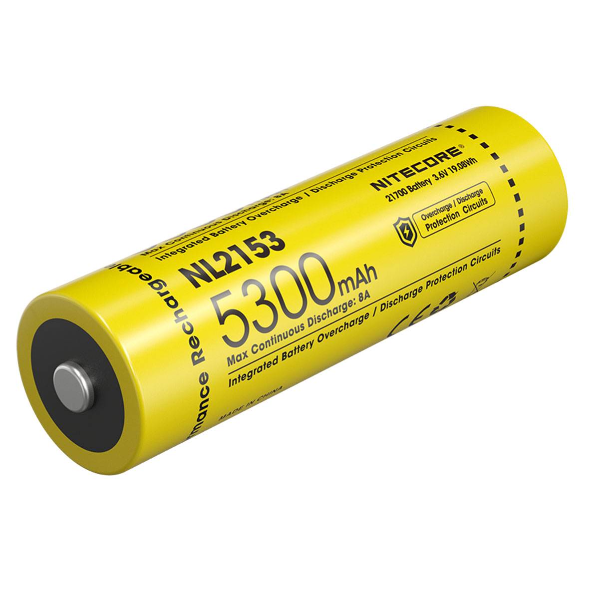 Nitecore NL2153 21700 Li-Ion Akku 3,6V 5300mAh mit 8A (+)