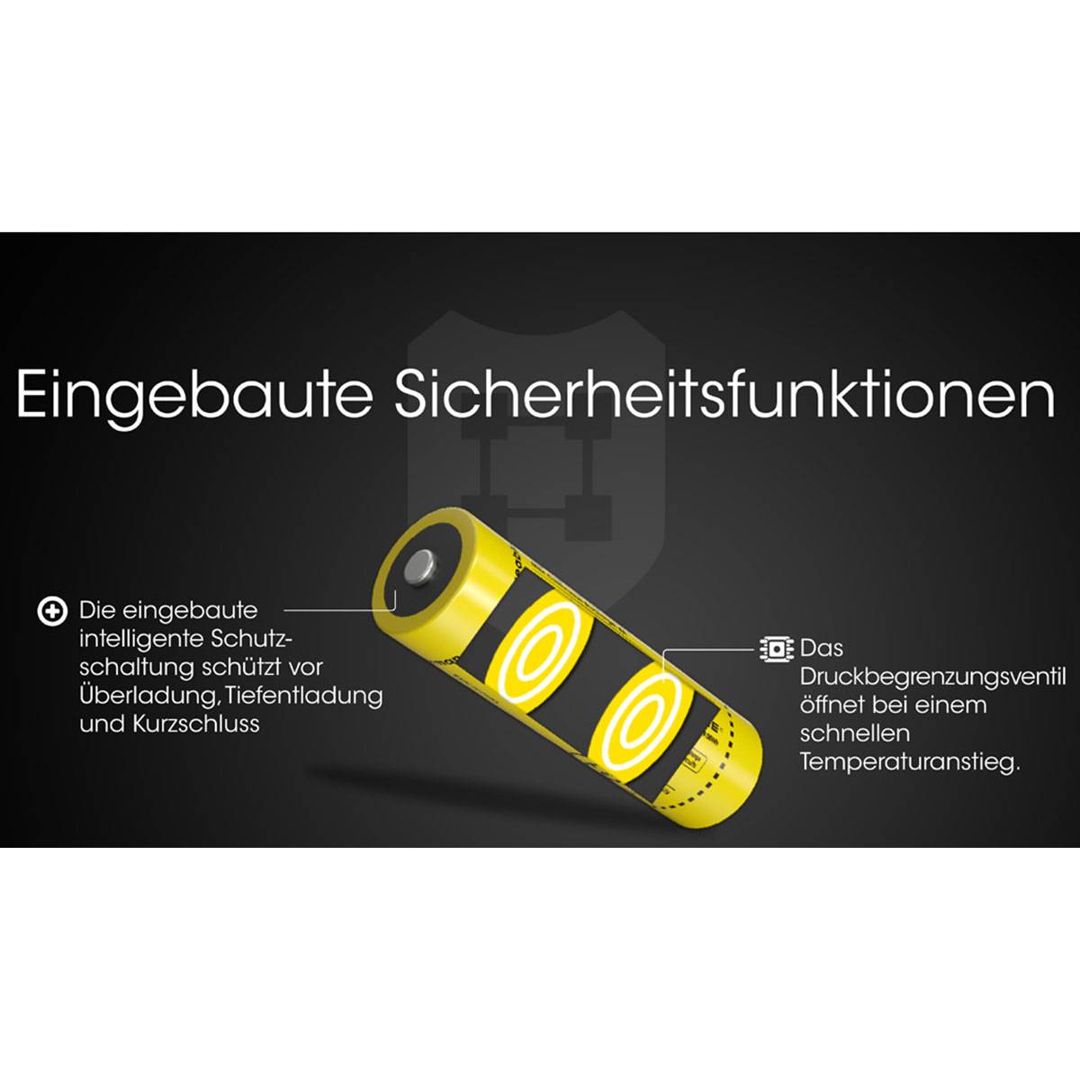 Nitecore NL2153 21700 Li-Ion Akku 3,6V 5300mAh mit 8A (+)
