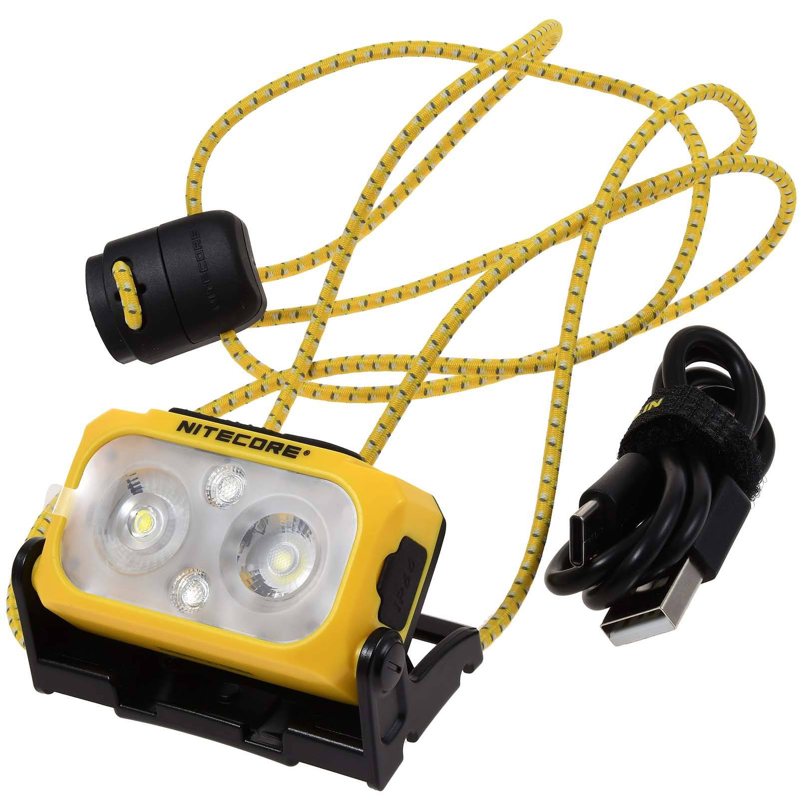 Nitecore NU21 LED Kopflampe, Stirnlampe, Headlamp, USB-C, max. 360 Lumen gelb, Li-Ion