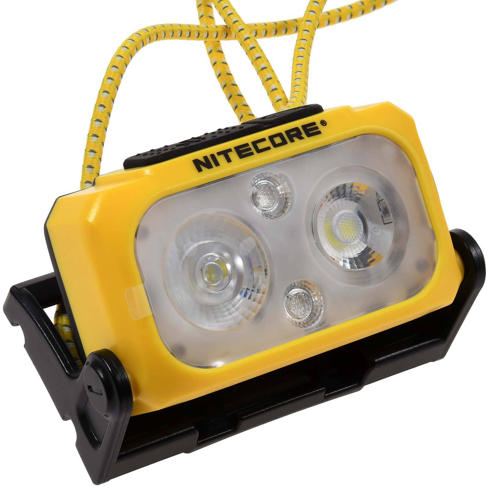 Nitecore NU21 LED Kopflampe, Stirnlampe, Headlamp, USB-C, max. 360 Lumen gelb, Li-Ion