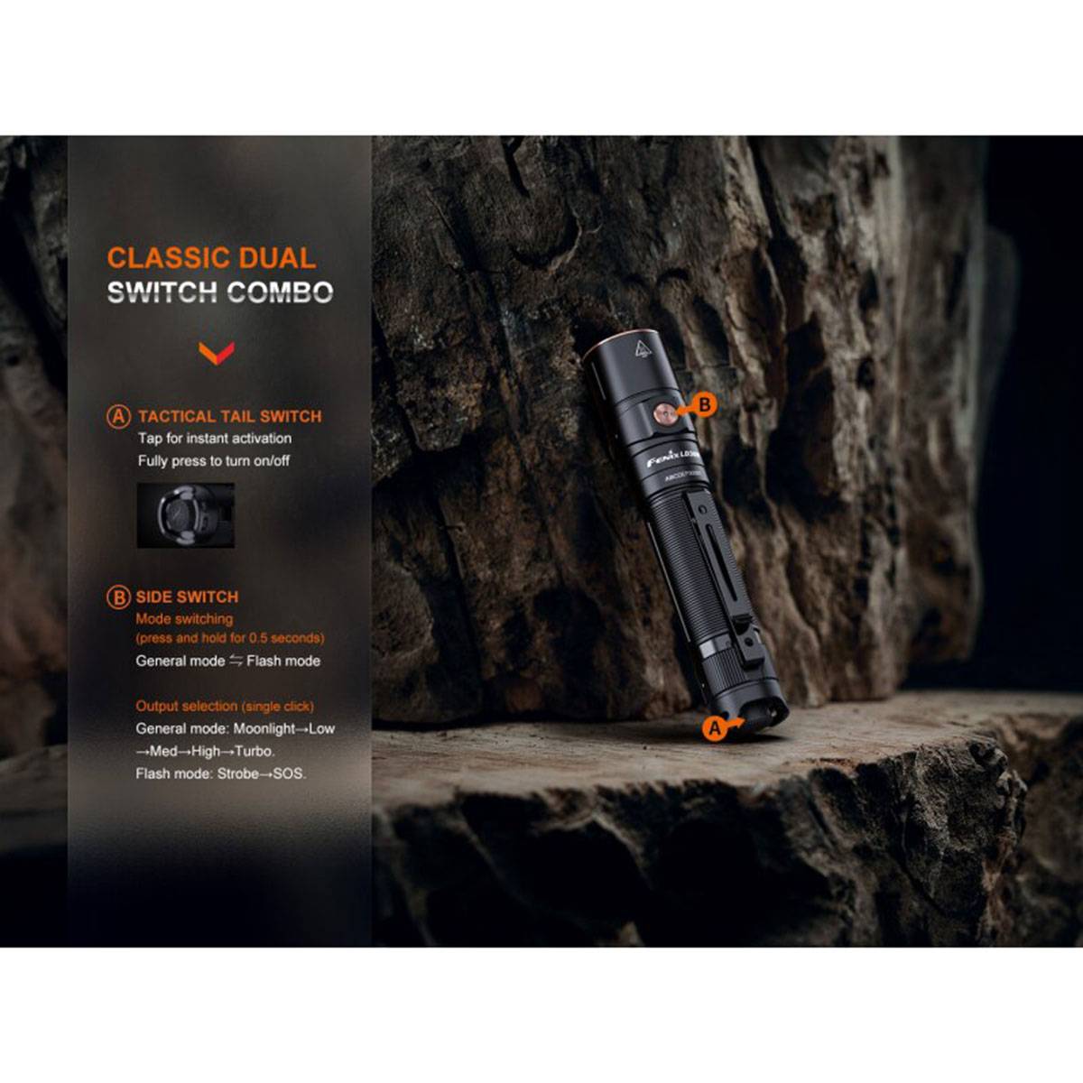 Fenix LD30R LED-Taschenlampe 1700 Lumen - Schwarz
