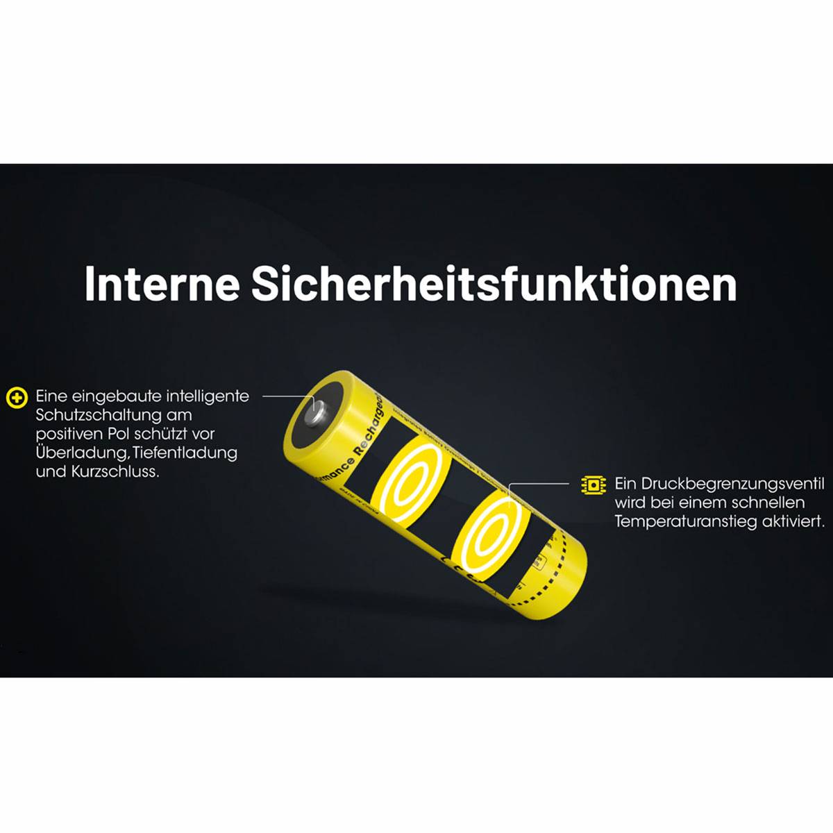 Nitecore NL2160 21700 Li-Ion Akku 3,6V 6000mAh bis 8A